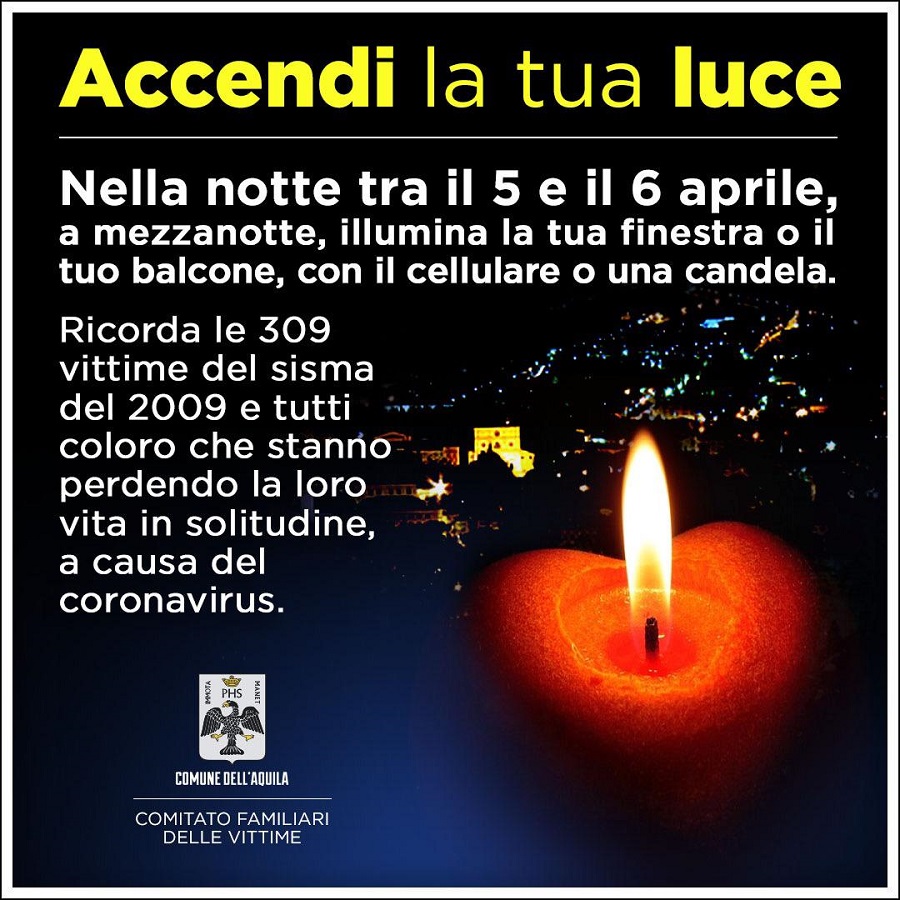L’Abruzzo si illumina per le vittime del sisma del 2009