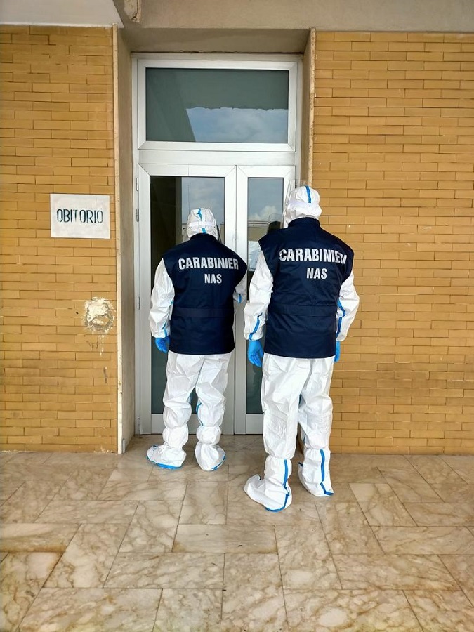 Controlli Carabinieri Nas in 375 obitori