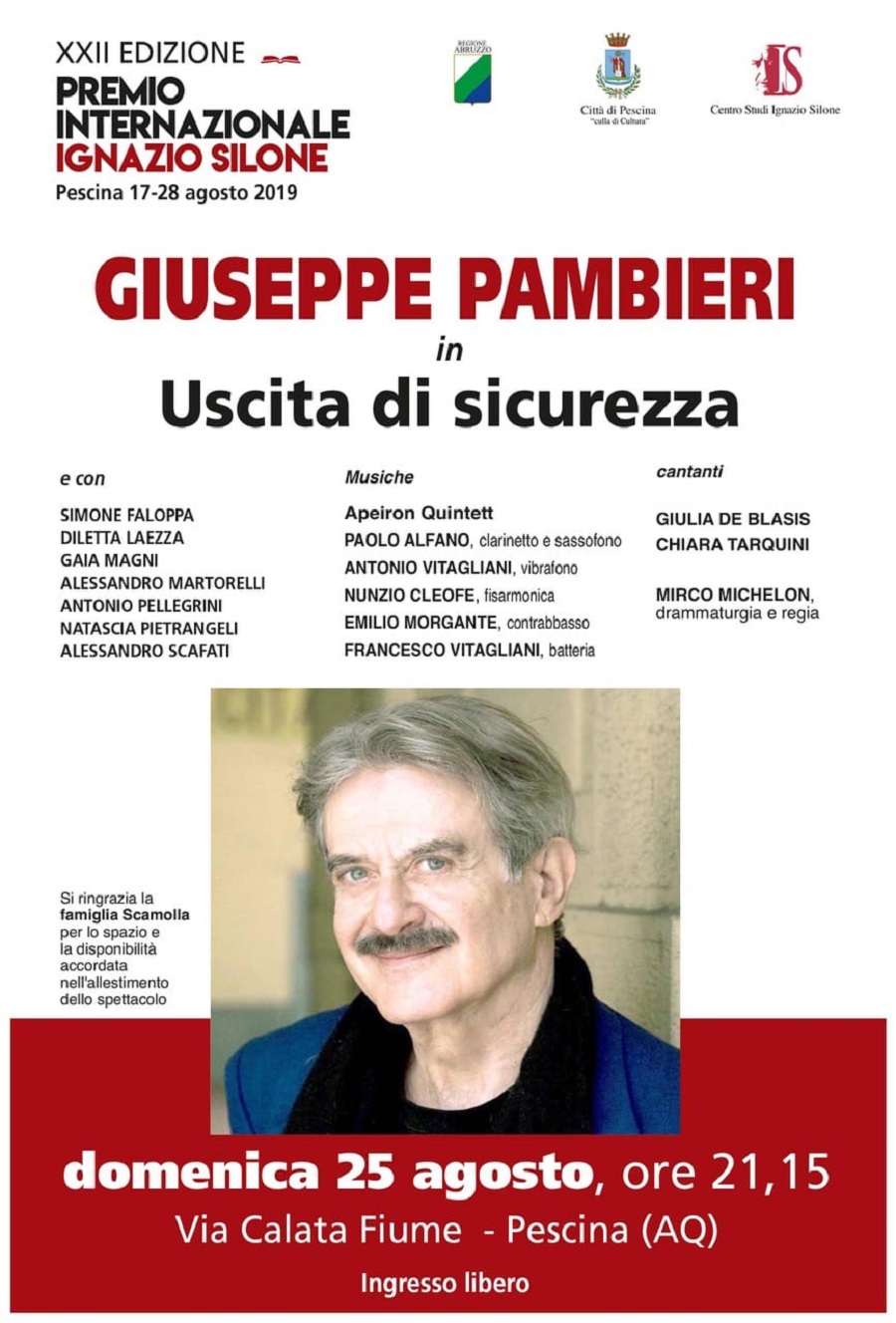 Pambieri in scena al “Premio Internazionale Ignazio Silone”