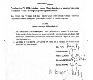 Rimborsi abbonamenti pendolari, PD: «La Provincia si rivolga a Marsilio»