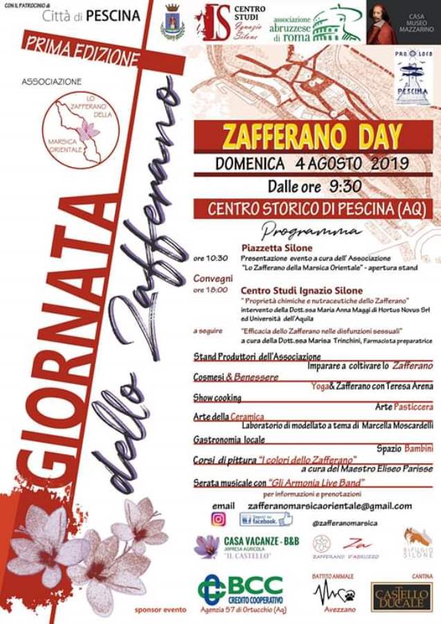 Pescina: arriva lo “Zafferano Day”