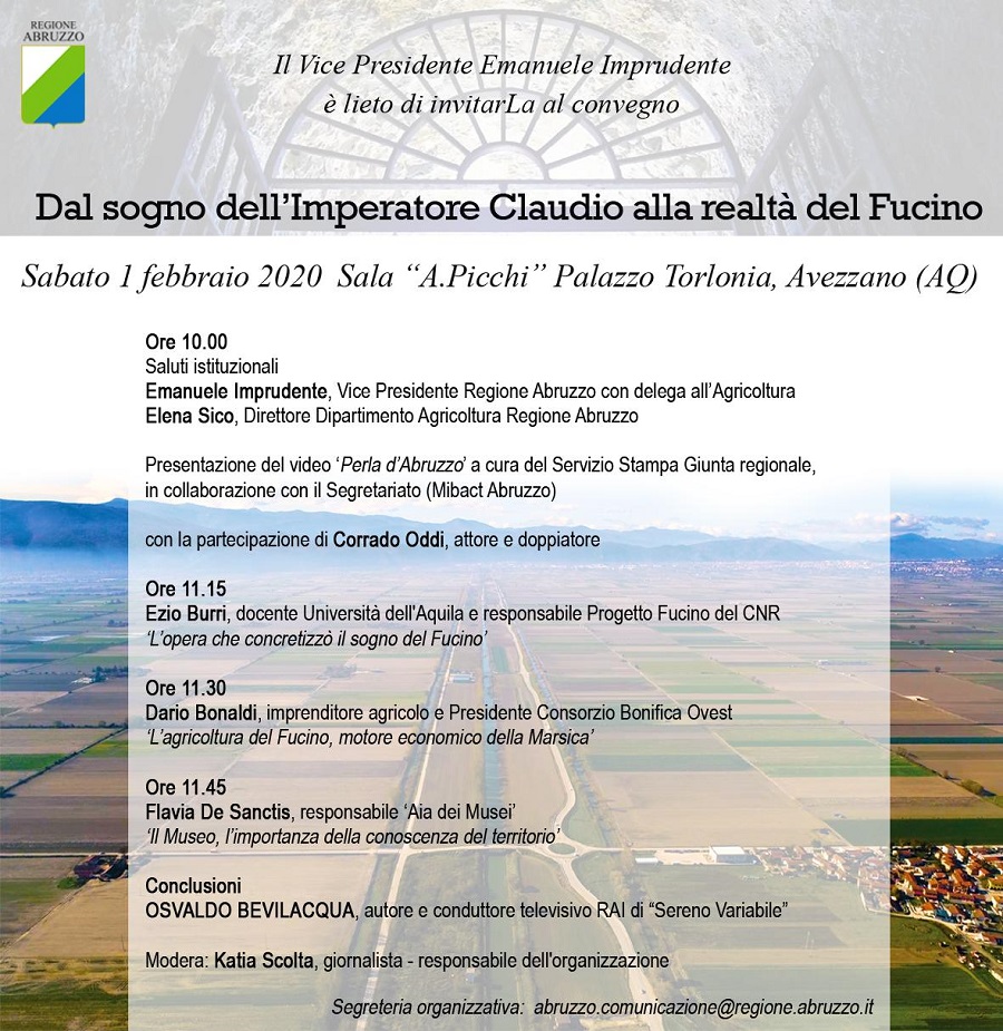 “Dal sogno di Claudio alla realtà del Fucino”
