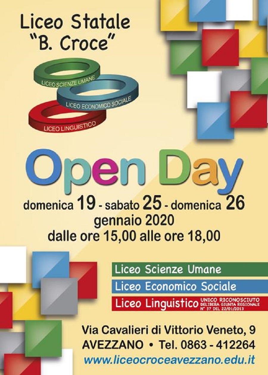 Open Day al Benedetto Croce di Avezzano