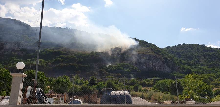 Incendio tra Luco dei Marsi ed Avezzano
