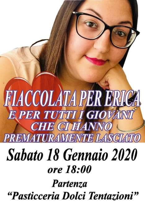 A Trasacco una fiaccolata per Erica